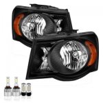 Chrysler Aspen 2007-2009 Black LED Headlight Bulbs Set Complete Kit