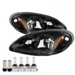 2001 Chrysler PT Cruiser Black LED Headlight Bulbs Set Complete Kit