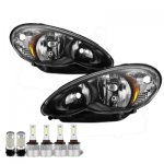 Chrysler PT Cruiser 2006-2010 Black LED Headlight Bulbs Set Complete Kit
