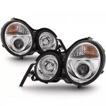 Mercedes Benz E Class 1996-1999 Clear Dual Halo Projector Headlights