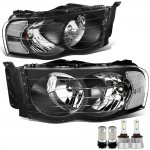Dodge Ram 2500 2003-2005 Black LED Headlight Bulbs Set Complete Kit