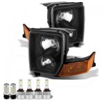 Jeep Commander 2006-2010 Black LED Headlight Bulbs Set Complete Kit Jeep Commander 2006-2010 Black LED Headlight Bulbs Set Complete Kit