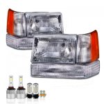 Jeep Grand Cherokee 1993-1996 LED Replacement Headlight Bulbs Set Complete Kit