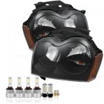 Jeep Grand Cherokee 2005-2007 Black LED Headlight Bulbs Complete Kit