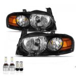Nissan Sentra 2004-2006 Black LED Headlight Bulbs Set Complete Kit