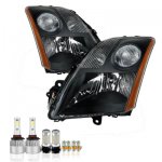 Nissan Sentra 2007-2009 Black LED Headlight Bulbs Set Complete Kit