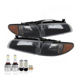 Pontiac Grand Prix 1997-2003 Black LED Headlight Bulbs Complete Kit
