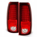 GMC Sierra 2003-2006 Red and Clear LED Tail Lights