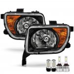 Honda Element 2003-2008 Black LED Headlight Bulbs Set Complete Kit