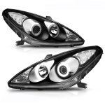 Lexus ES330 2004 Black Projector Headlights Halo LED