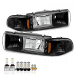Chevy Caprice 1991-1996 Black Conversion Headlight LED Bulbs Set Complete Kit
