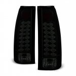 Chevy Suburban 1992-1999 Black Smoked LED Tail Lights