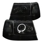 Eagle Eyes Euro Clear Headlights With Corners & Black Taillights For 1998-1999 Ford Ranger