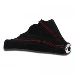 Red Stitching Suede Shift Boot