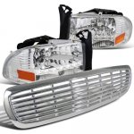 2001 Dodge Durango Chrome Grille and Headlights LED DRL 2001 Dodge Durango Chrome Grille and Headlights LED DRL