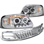 2002 Ford F150 Chrome Bar Grille and Projector Headlights