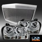 Chrysler 300 2005-2010 Chrome Phantom Grille and Halo Headlights