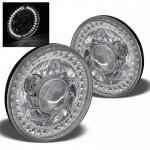 1975 Ford F350 White LED Sealed Beam Projector Headlight Conversion