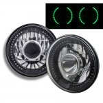 Dodge Dart 1972-1976 Green LED Black Chrome Sealed Beam Projector Headlight Conversion Dodge Dart 1972-1976 Green LED Black Chrome Sealed Beam Projector Headlight Conversion