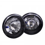 1974 Ford Mustang Black Chrome Sealed Beam Projector Headlight Conversion