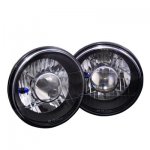Dodge Aspen 1976-1979 Black Chrome Sealed Beam Projector Headlight Conversion
