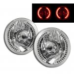 2000 Jeep Wrangler Red LED Sealed Beam Projector Headlight Conversion