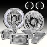 2000 Jeep Wrangler Headlights LED and Clear Bumper Lights Side Marker