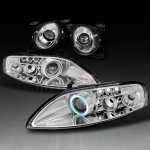 1996 Lexus SC400 Clear High Beam and CCFL Halo Projector Headlights Set