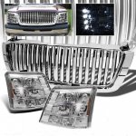 2003 Chevy Avalanche Chrome Vertical Grille and Headlight Conversion Kit