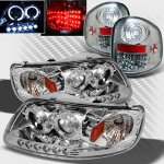 1997 Ford F150 Flareside Chrome Projector Headlights and LED Tail Lights