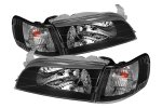 Toyota Corolla 1998-2000 Black Euro Headlights and Corner Lights