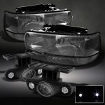 2004 Chevy Suburban Smoked Headlights Set and Projector Fog Lights