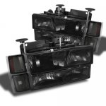 Chevy 1500 Pickup 1994-1998 Smoked Headlights and Bumper Lights Set