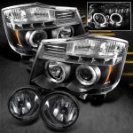 Nissan Titan 2004-2012 Black Projector Headlights and Smoked Fog Lights