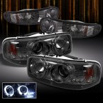 2005 GMC Yukon Denali Halo Projector Headlights Bumper Lights Smoked