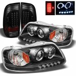 2002 Ford F150 Black Projector Headlights and LED Tail Lights
