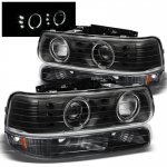 2005 Chevy Tahoe Black Halo Projector Headlights and Bumper Lights