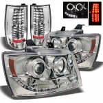 2007 Chevy Suburban Chrome Halo Projector Headlights and LED Tail Lights