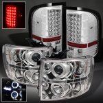 Chevy Silverado 2500HD 2007-2014 Chrome Projector Headlights and Tail Lights