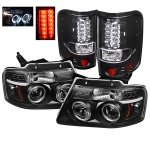 2004 Ford F150 Black Projector Headlights and LED Tail Lights