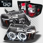 2004 Ford F150 Flareside Black Halo Projector Headlights and Tail Lights