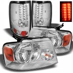 2004 Ford F150 Chrome Headlights and LED Tail Lights