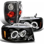 2004 Ford F150 Black Projector Headlights and Tail Lights