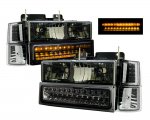 1994 Chevy Blazer Smoked Headlights and LED Bumper Lights