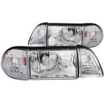 Ford Mustang 1987-1993 Headlights and Corner Lights Chrome