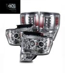 2010 Ford F150 Chrome CCFL Halo Projector Headlights and LED Tail Lights 2010 Ford F150 Chrome CCFL Halo Projector Headlights and LED Tail Lights