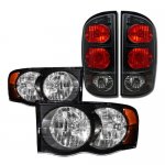2002 Dodge Ram Black Headlights and Tail Lights 2002 Dodge Ram Black Headlights and Tail Lights