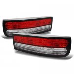 1992 Nissan 300ZX Red and Clear Custom Tail Lights