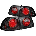 Honda Civic Sedan 1999-2000 Black Custom Tail Lights