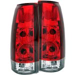GMC Yukon Denali 1999-2000 Red and Clear Custom Tail Lights